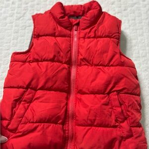 Old Navy Vibrant Red Puffer Vest